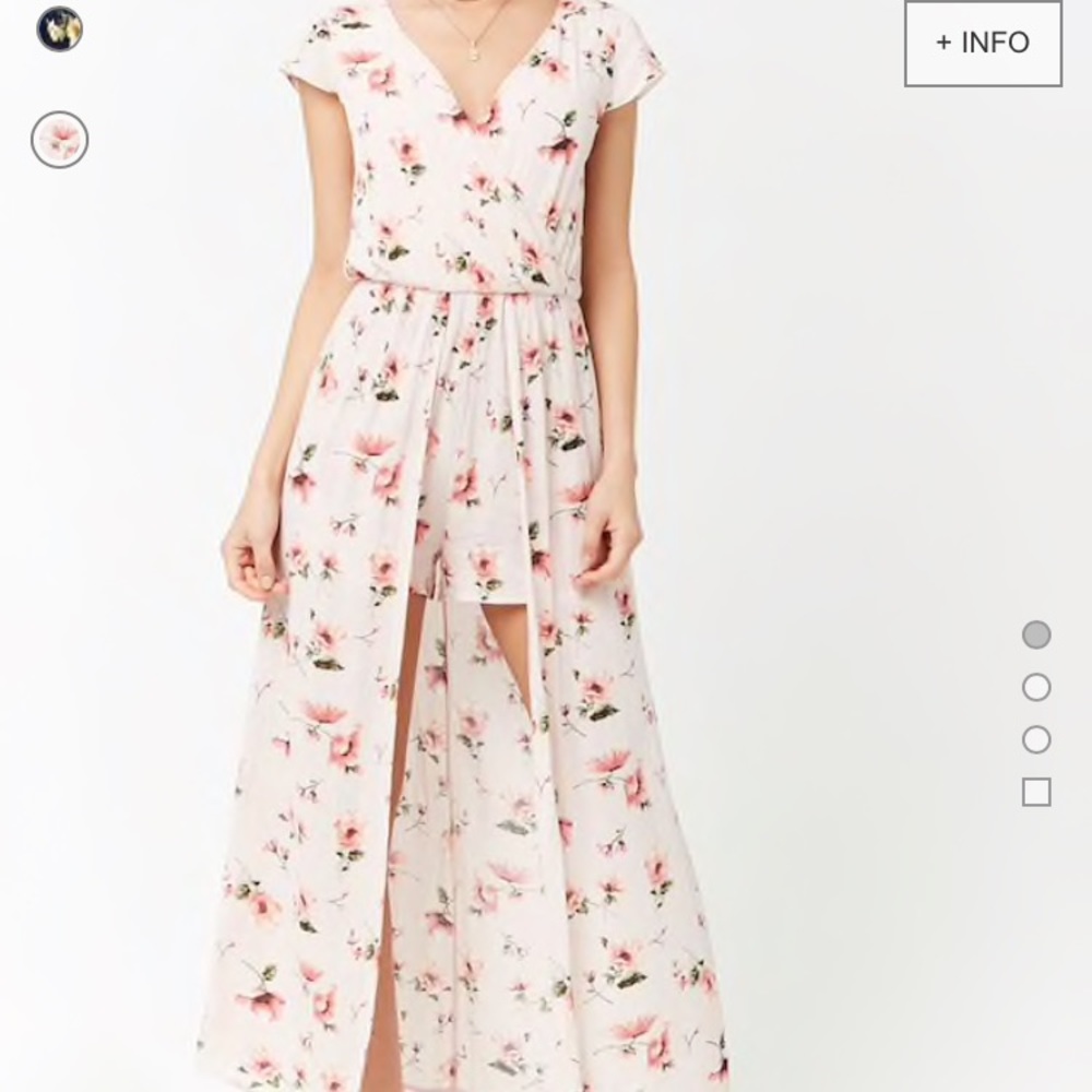 NWT floral maxi skort romper Forever 21